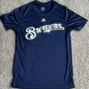 Brewers Kids Navy Blue T-Shirt Size Medium EUC